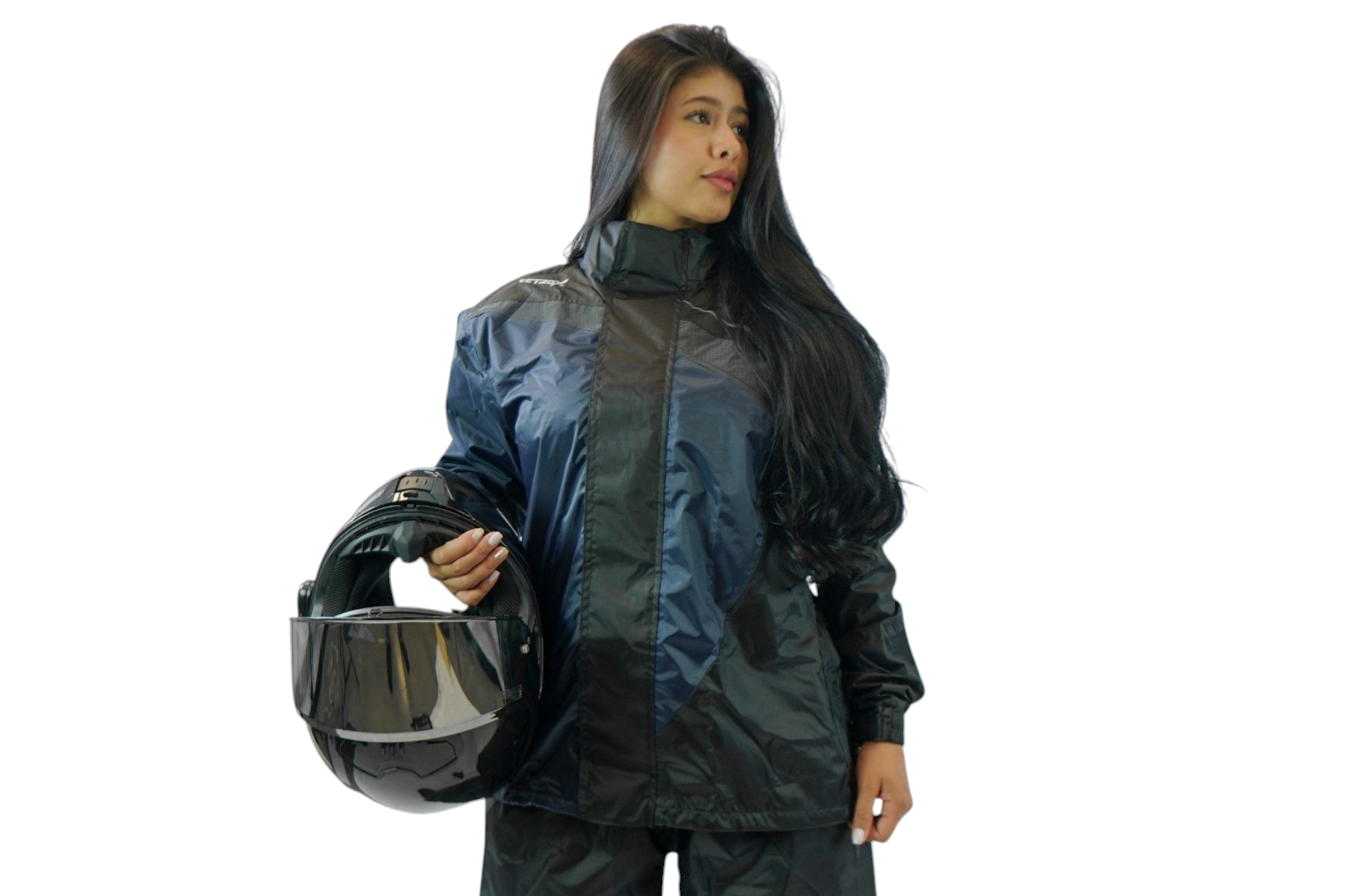 Impermeable Mujer Premium Gris para Motos