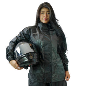 Impermeable Mujer Premium Negro para Motos