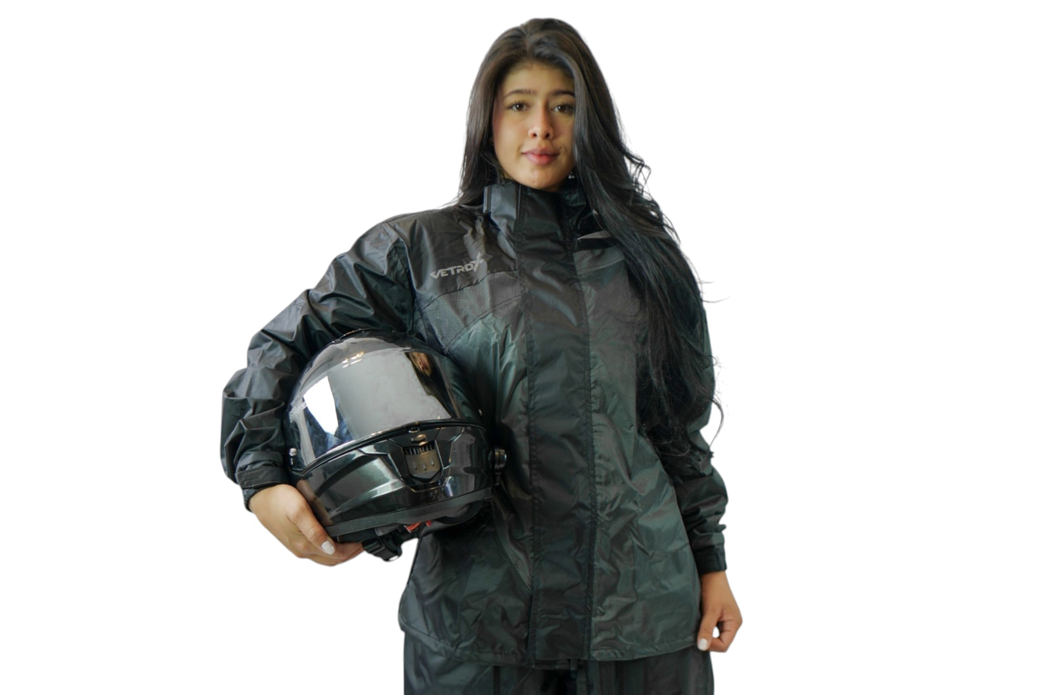 Impermeable Mujer Premium Negro para Motos