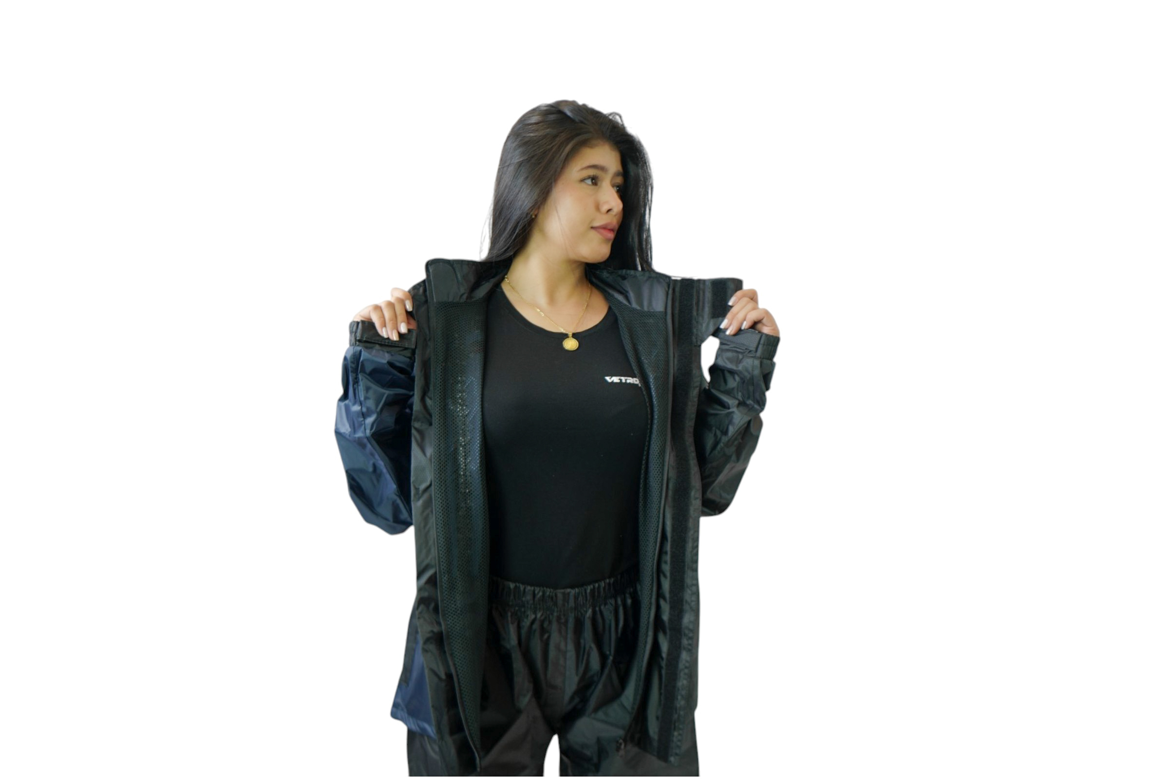 Impermeable Mujer Premium Gris para Motos