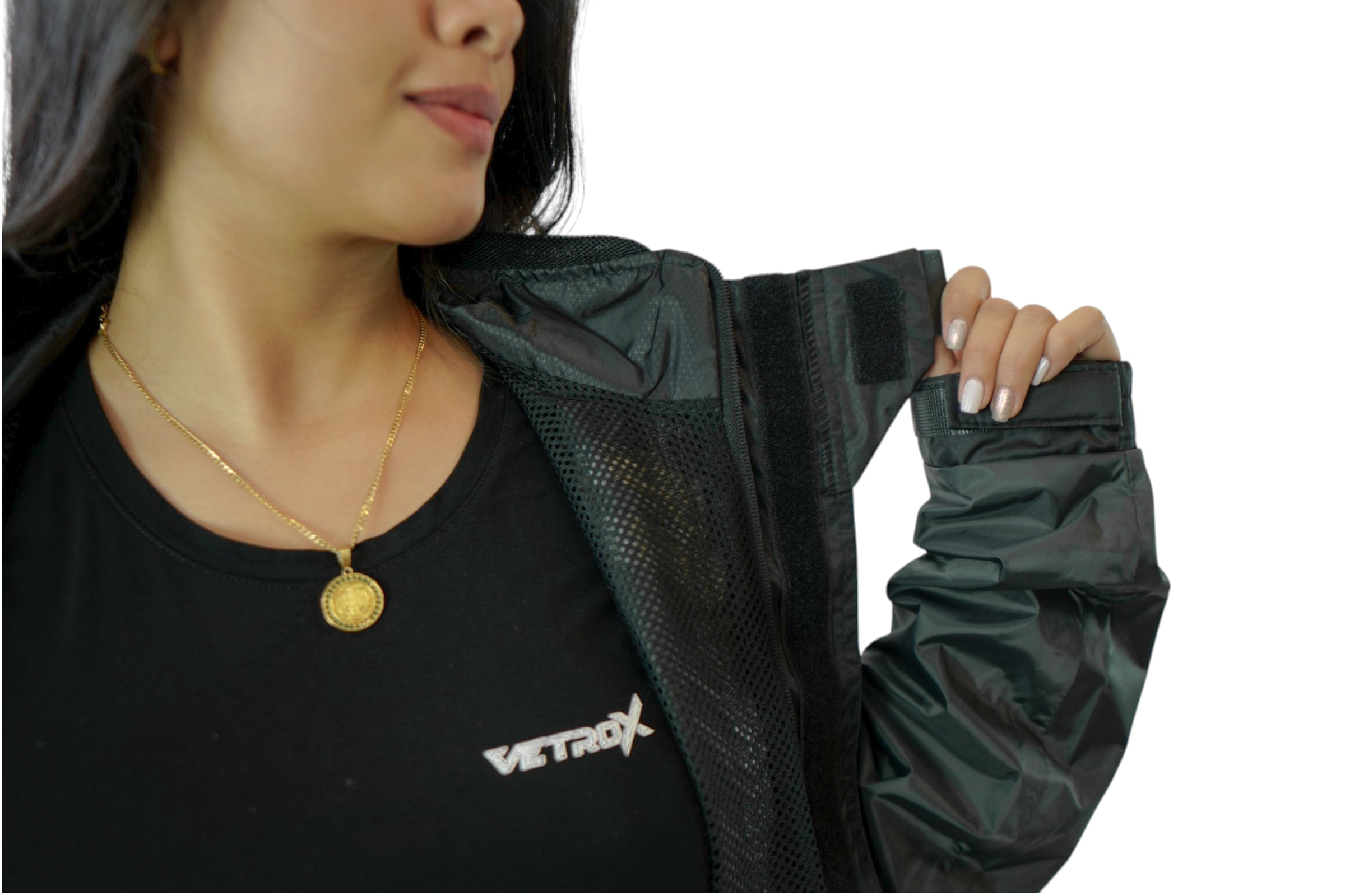Impermeable Mujer Premium Negro para Motos