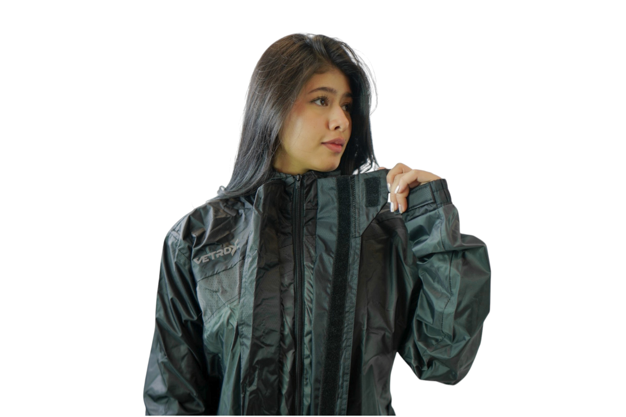 Impermeable Mujer Premium Negro para Motos
