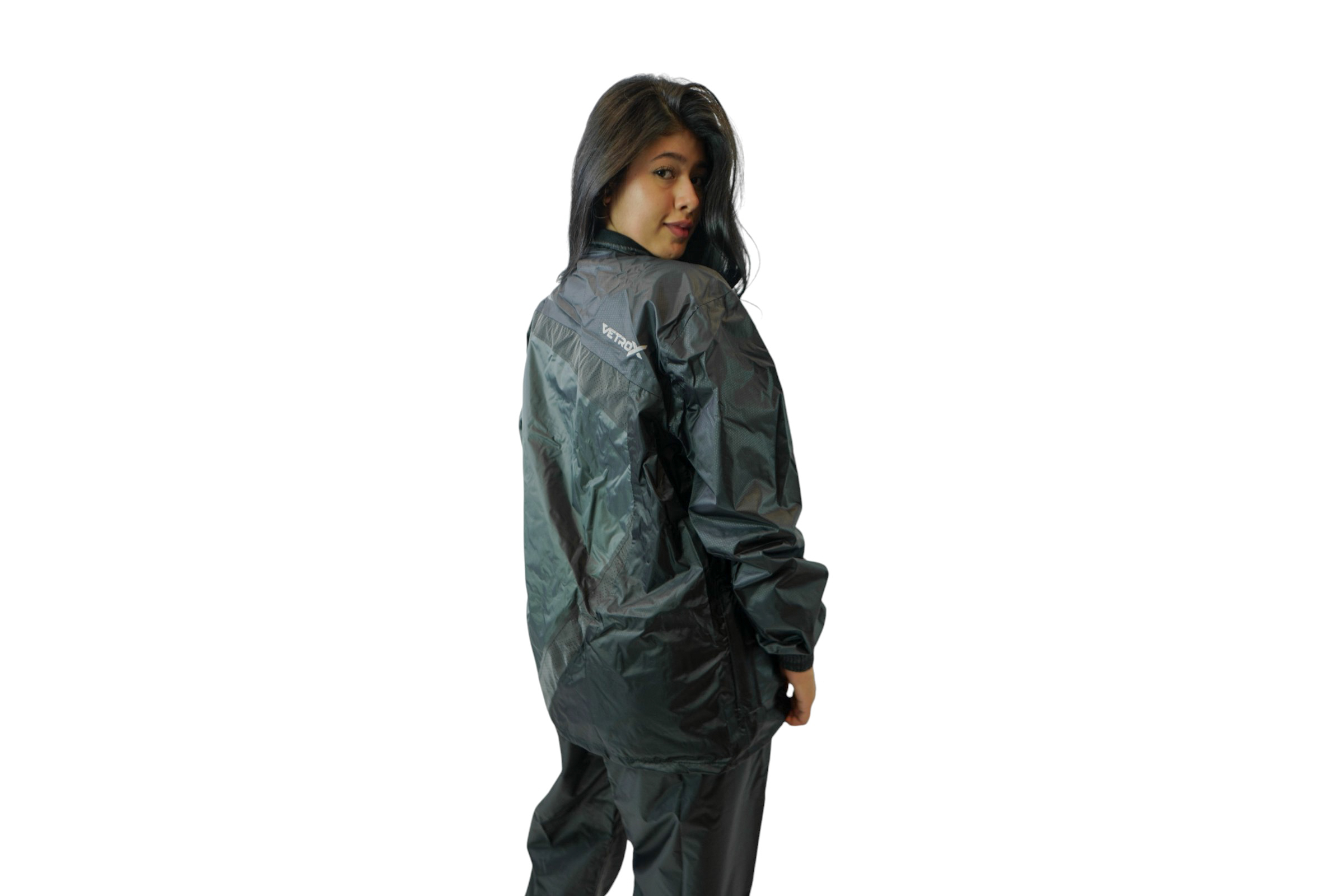 Impermeable Mujer Premium Negro para Motos