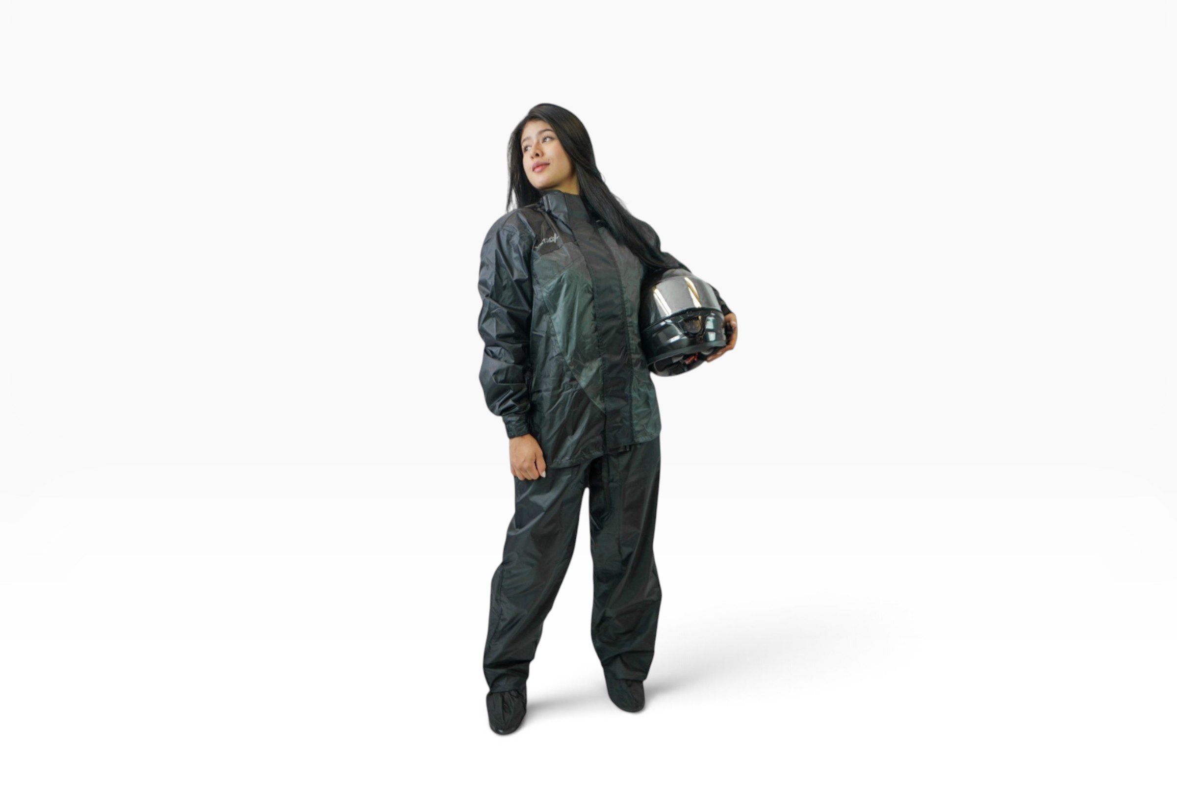Impermeable Mujer Premium Negro para Motos