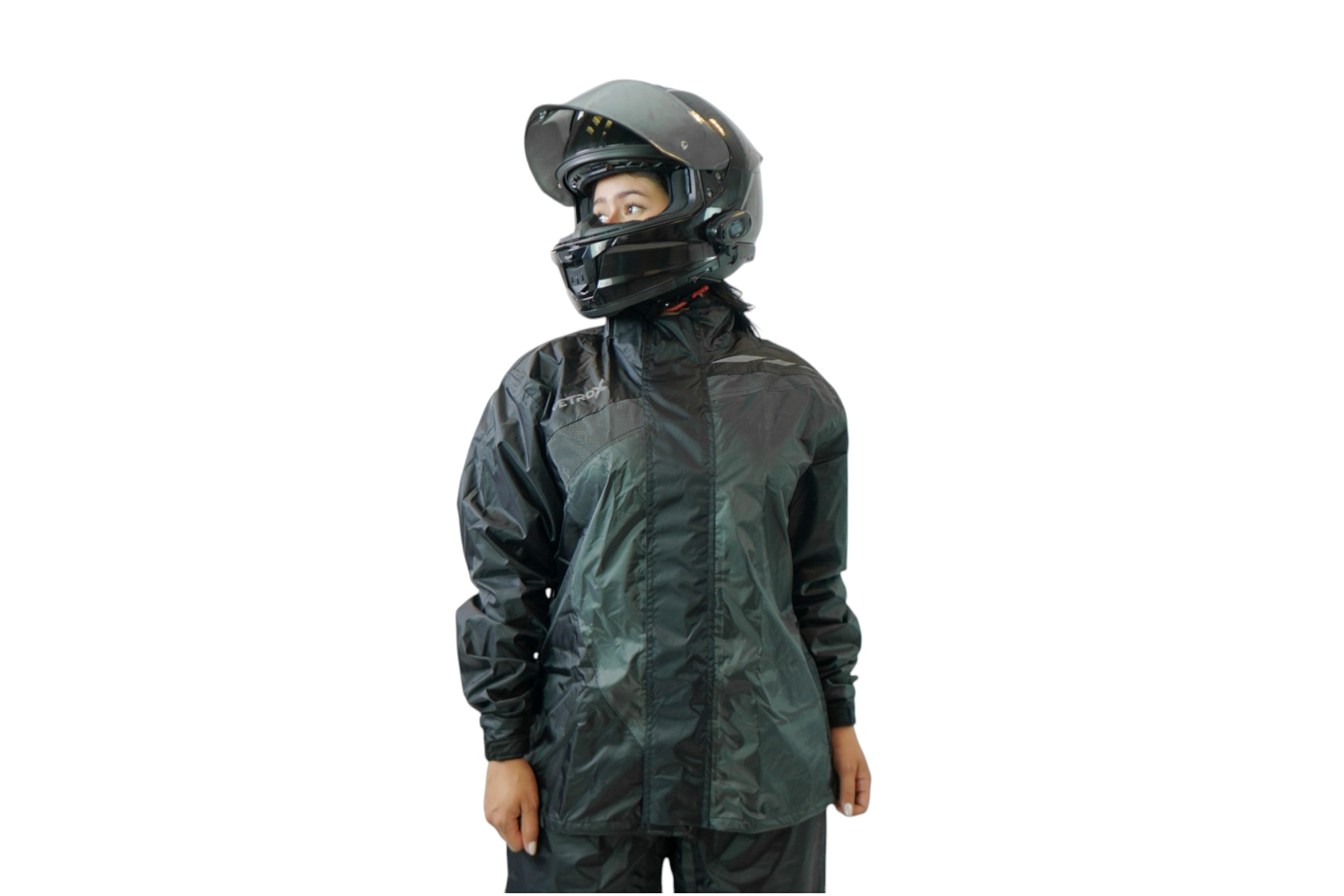 Impermeable Mujer Premium Negro para Motos