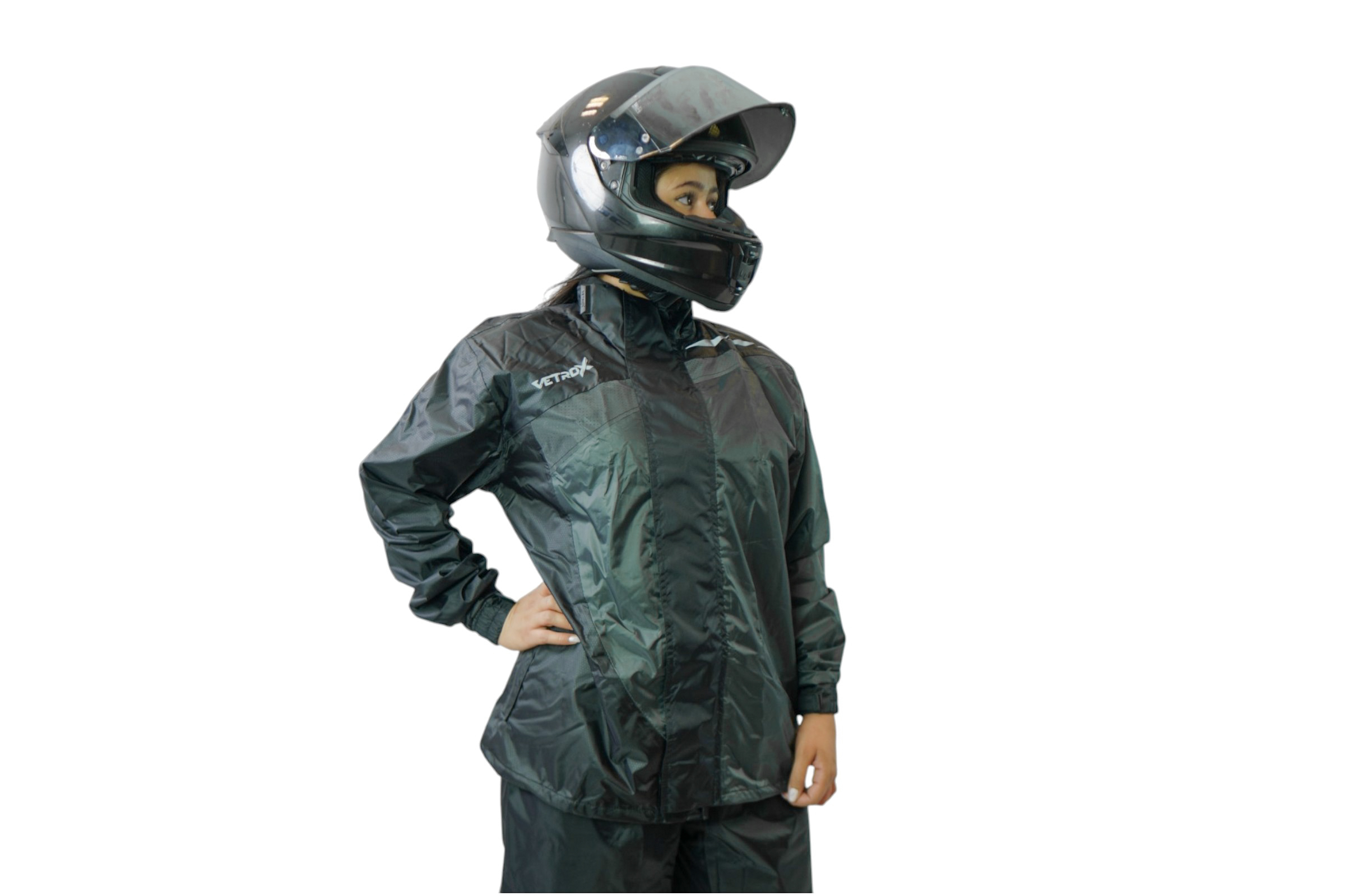 Impermeable Mujer Premium Negro para Motos
