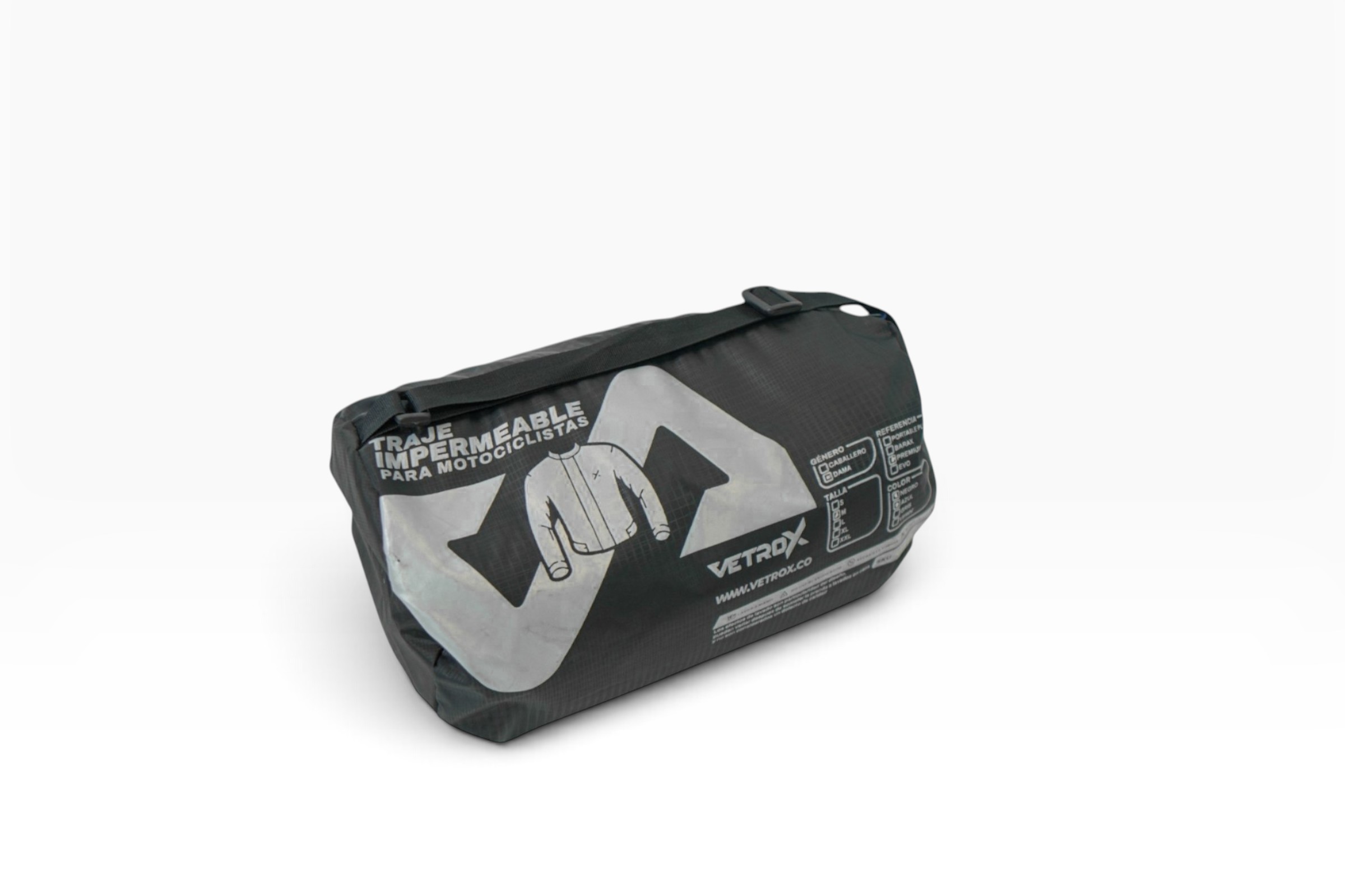 Impermeable Mujer Premium Negro para Motos