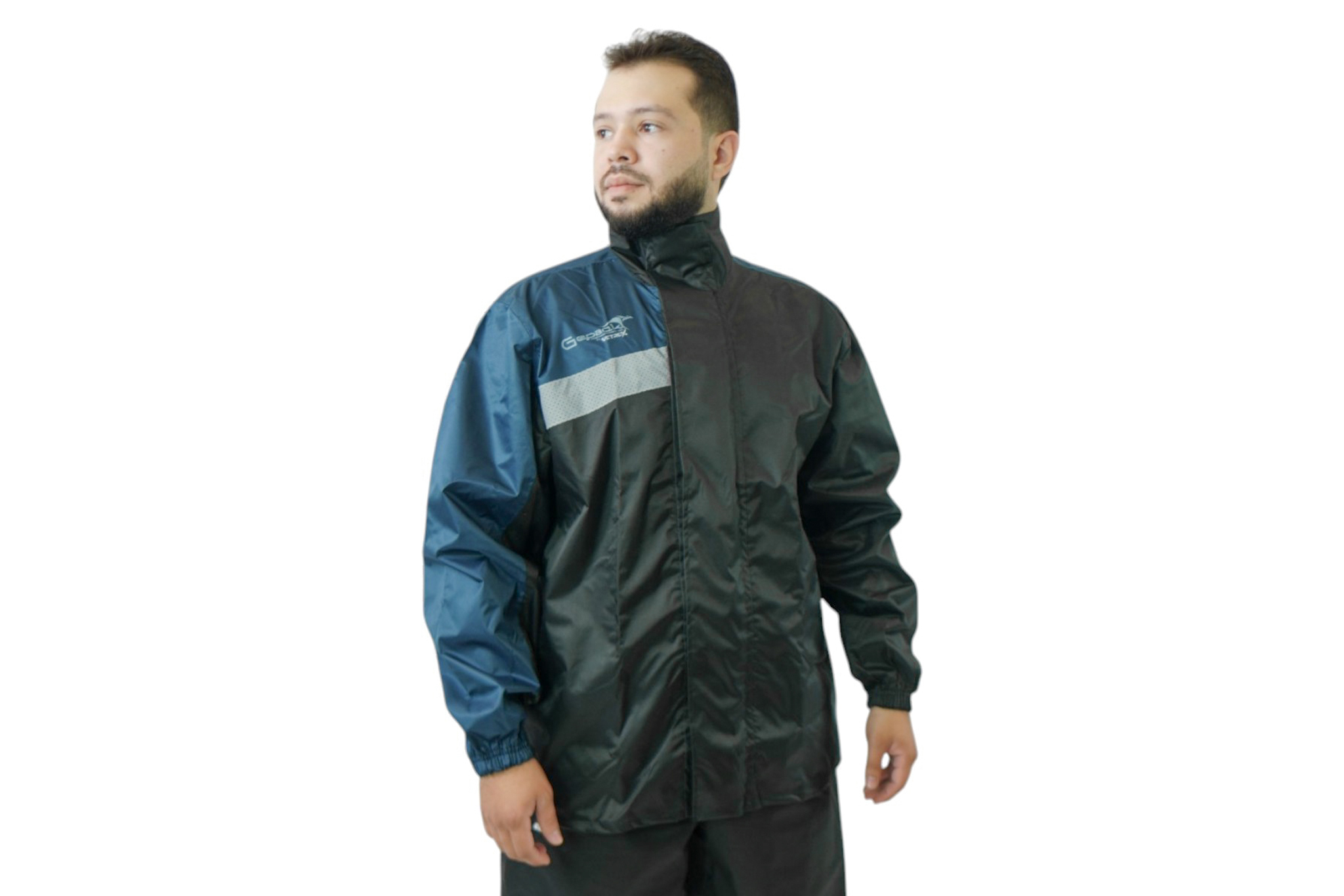 Impermeable DC Negro Azul para Motos Gepack