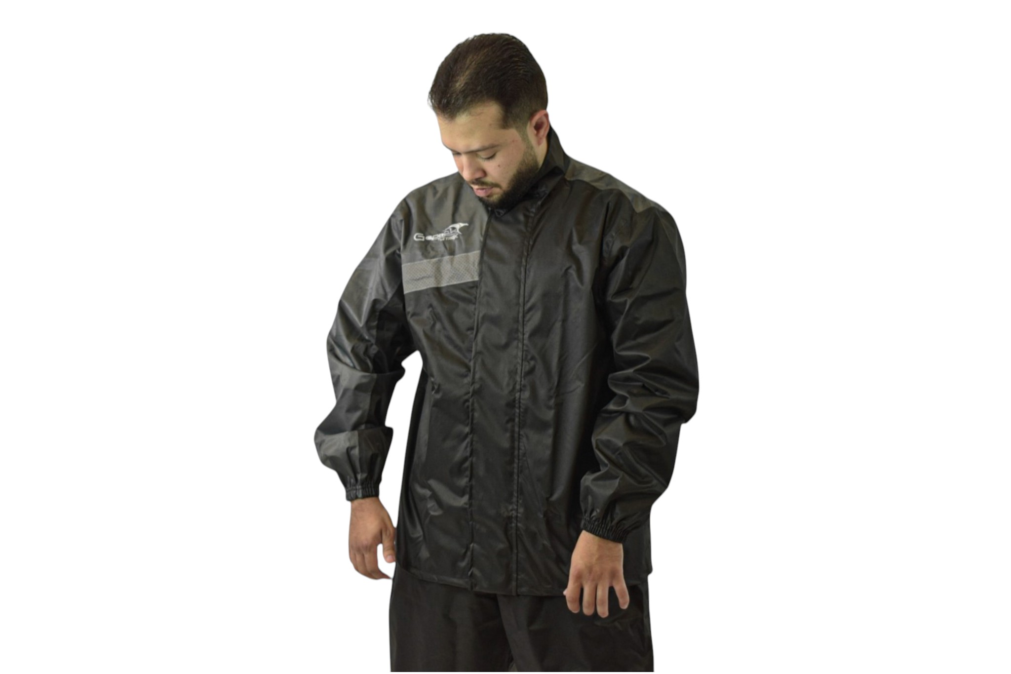 Impermeable DC Negro Gris para Motos Gepack