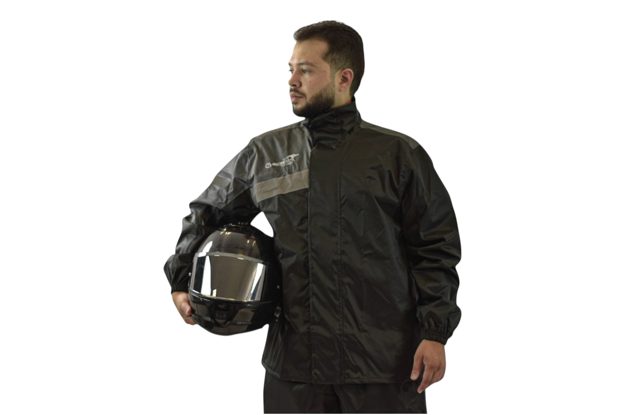 Impermeable DC Negro Gris para Motos Gepack