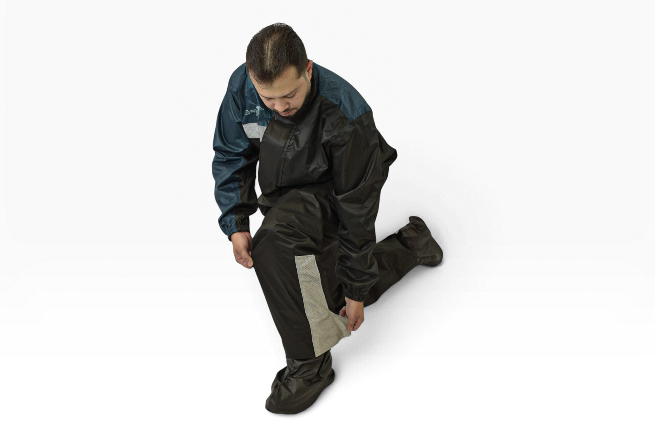 Impermeable DC Negro Azul para Motos Gepack