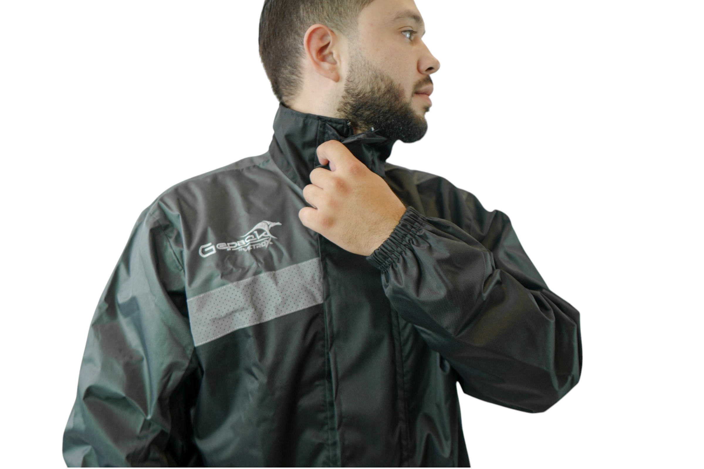 Impermeable DC Negro Gris para Motos Gepack