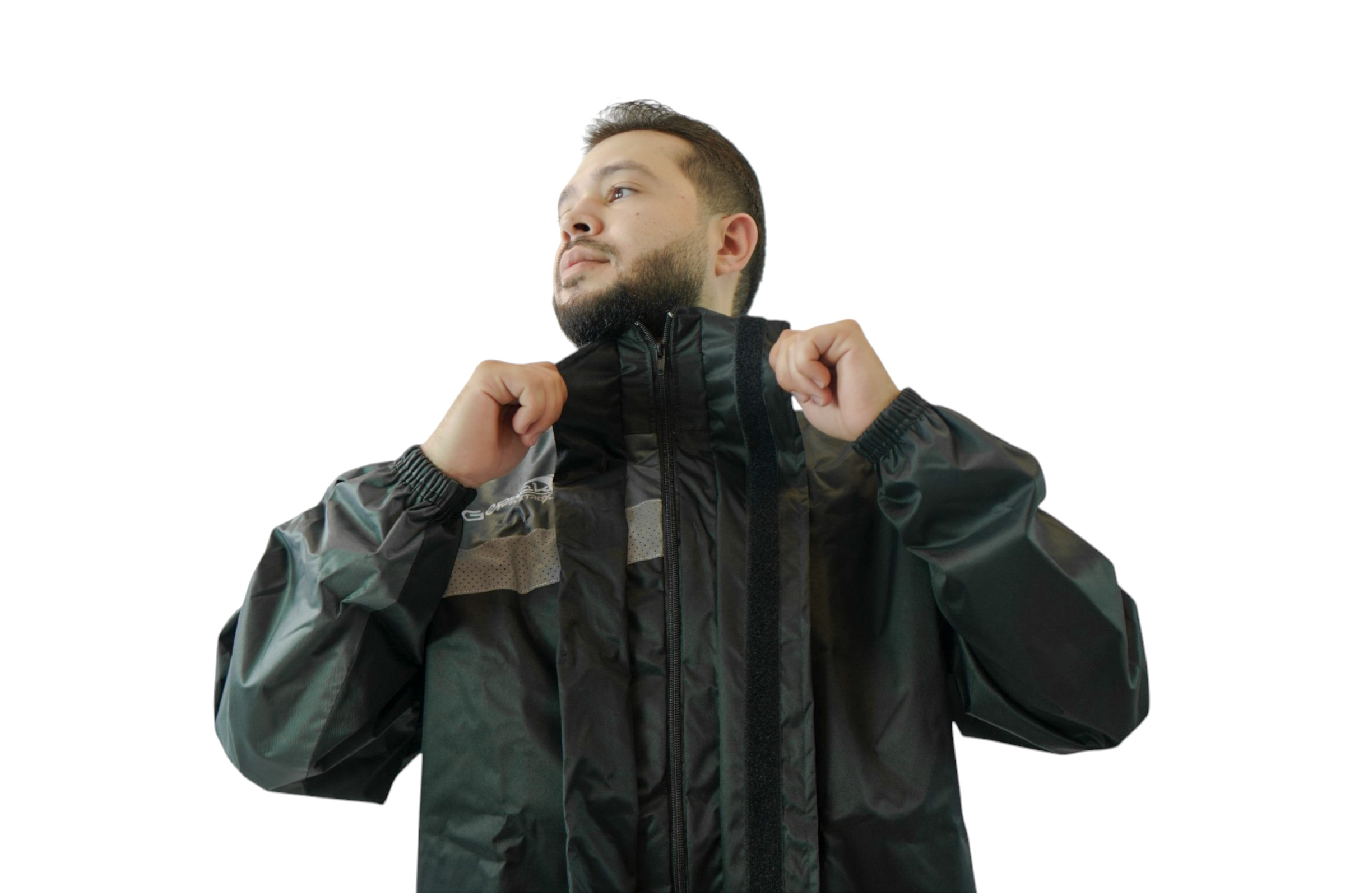 Impermeable DC Negro Gris para Motos Gepack