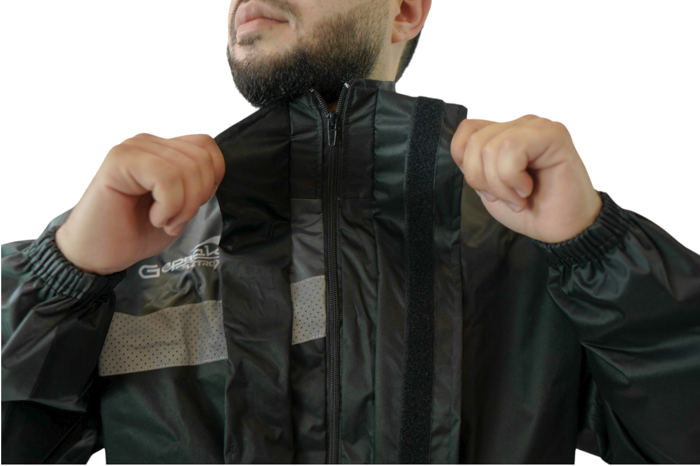 Impermeable DC Negro Gris para Motos Gepack