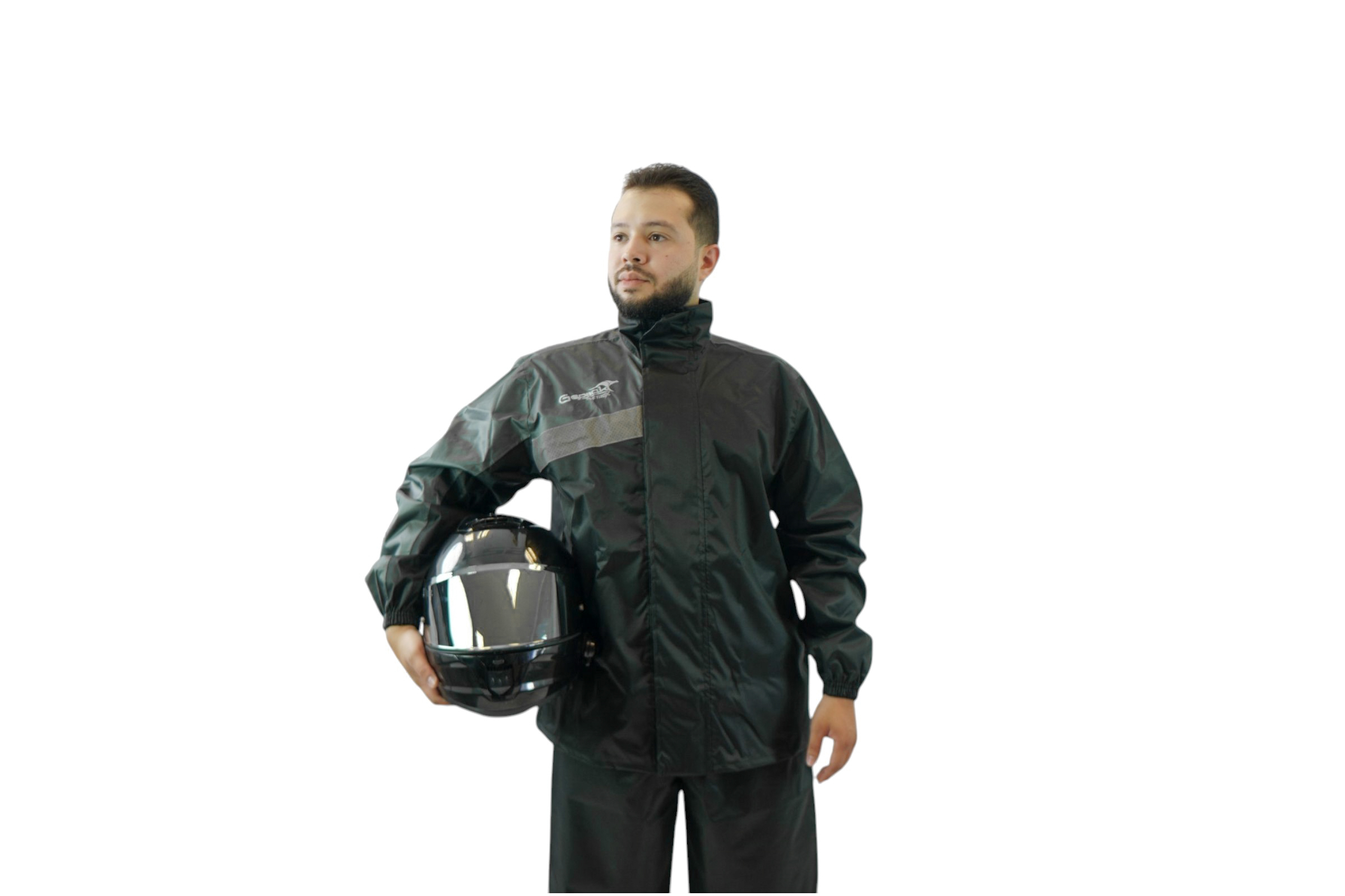 Impermeable DC Negro Gris para Motos Gepack