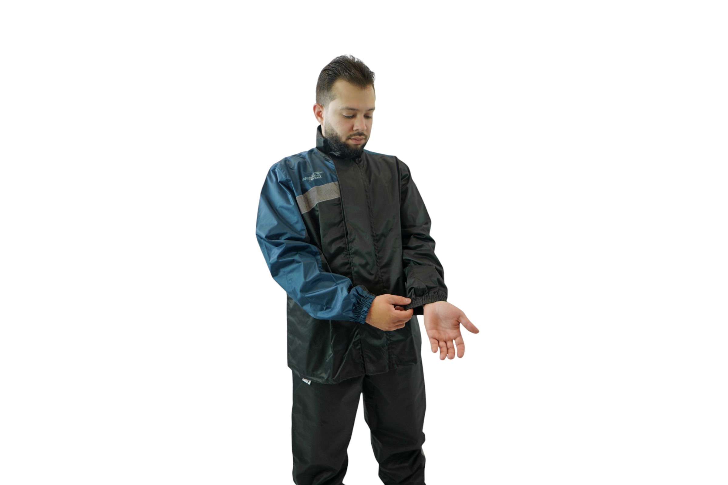 Impermeable DC Negro Azul para Motos Gepack