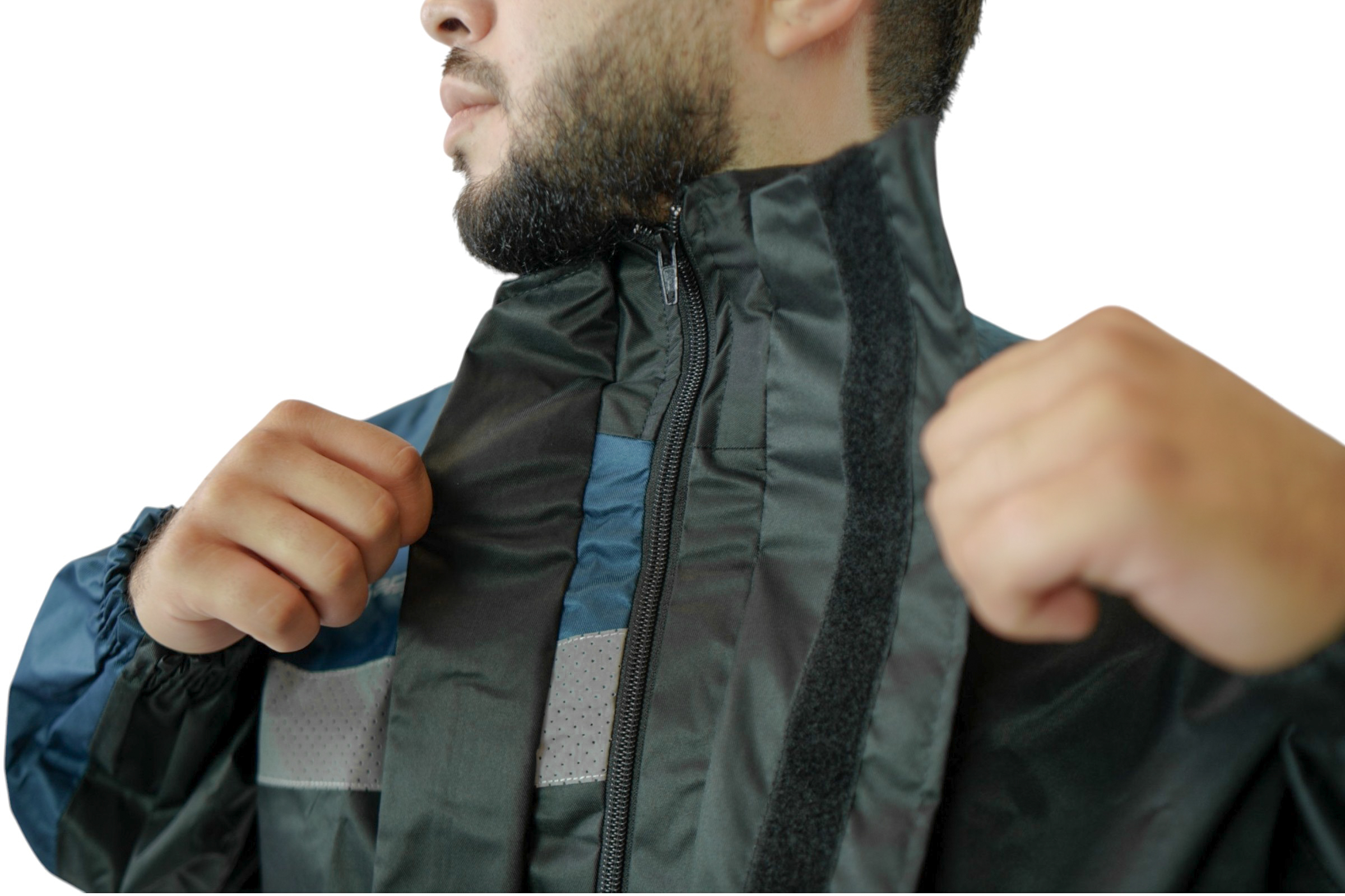 Impermeable DC Negro Azul para Motos Gepack