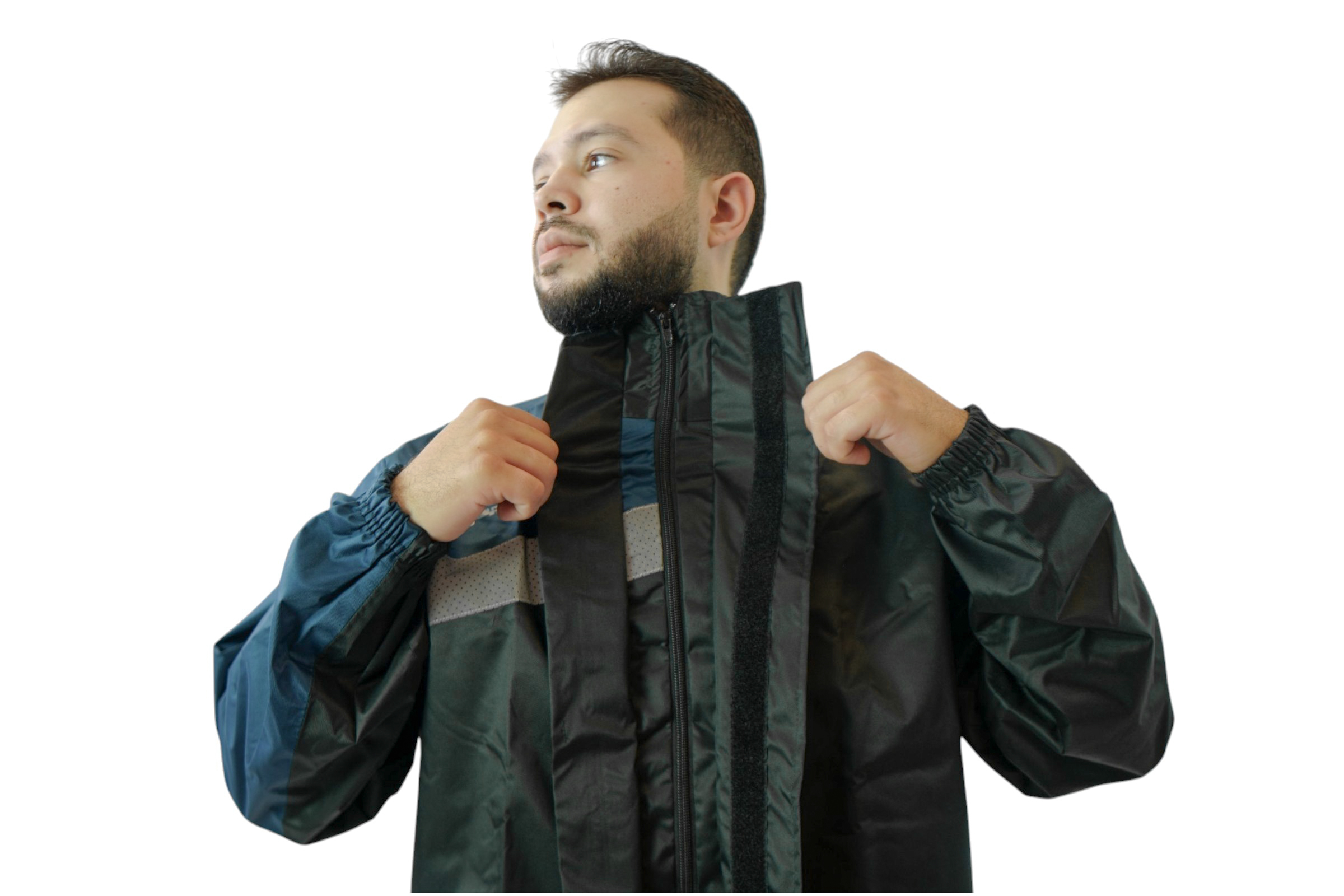 Impermeable DC Negro Azul para Motos Gepack