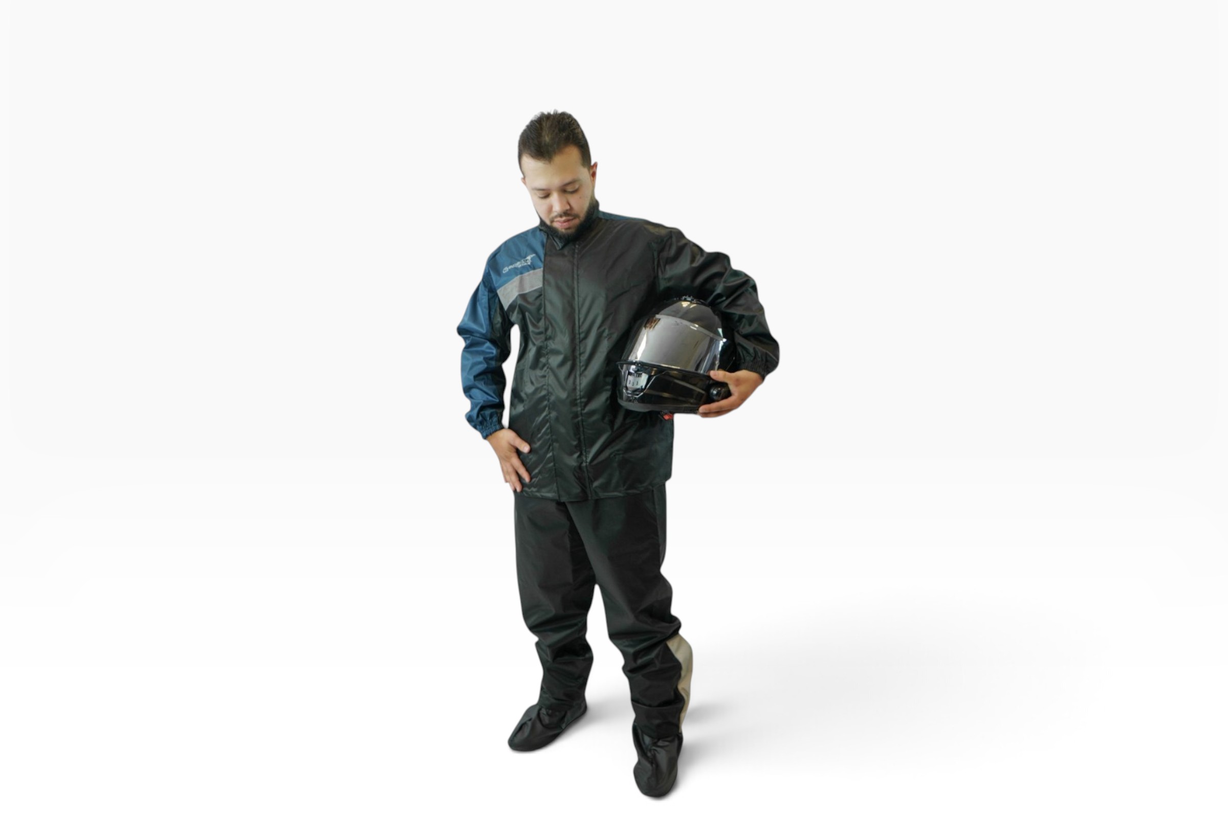 Impermeable DC Negro Azul para Motos Gepack