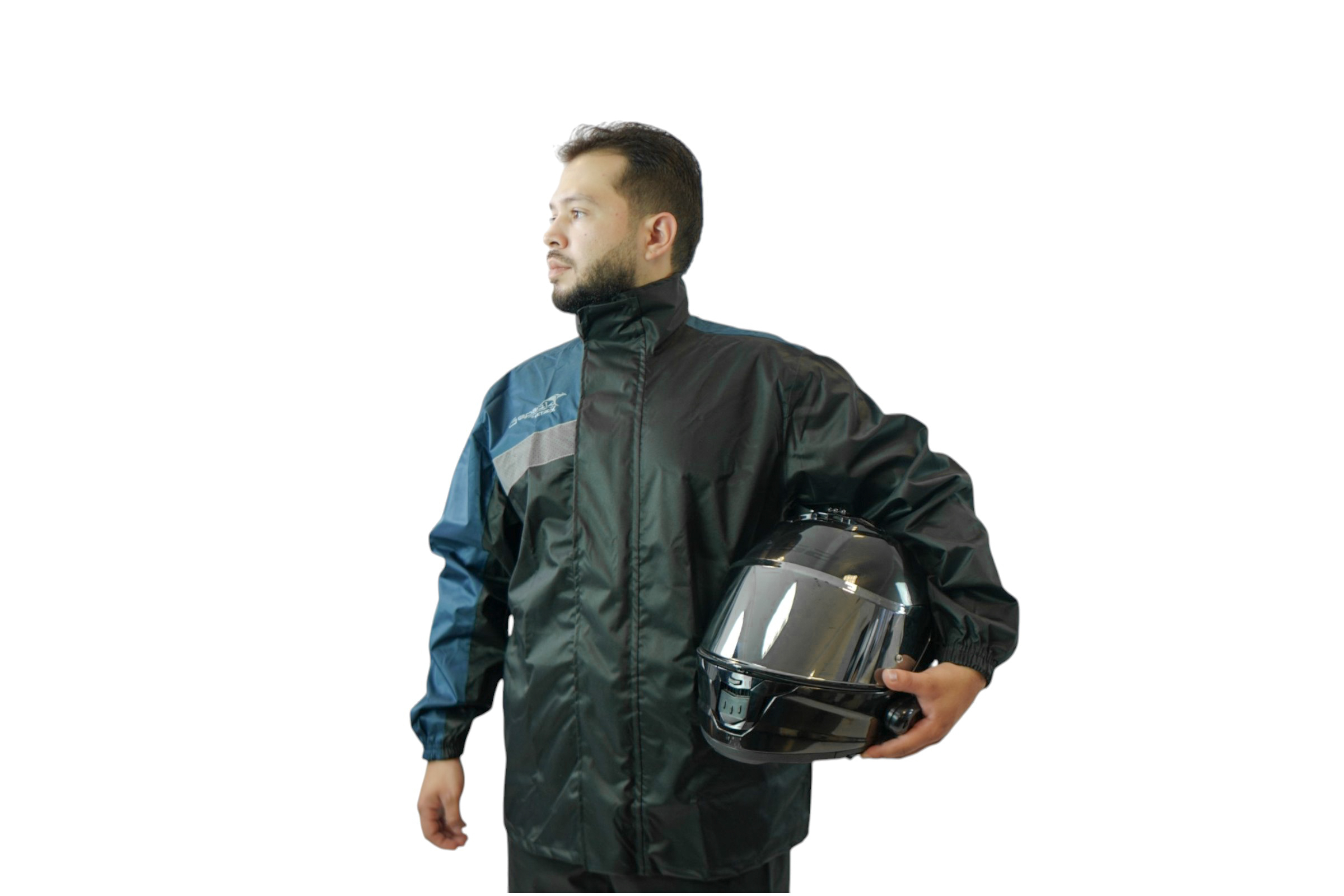 Impermeable DC Negro Azul para Motos Gepack