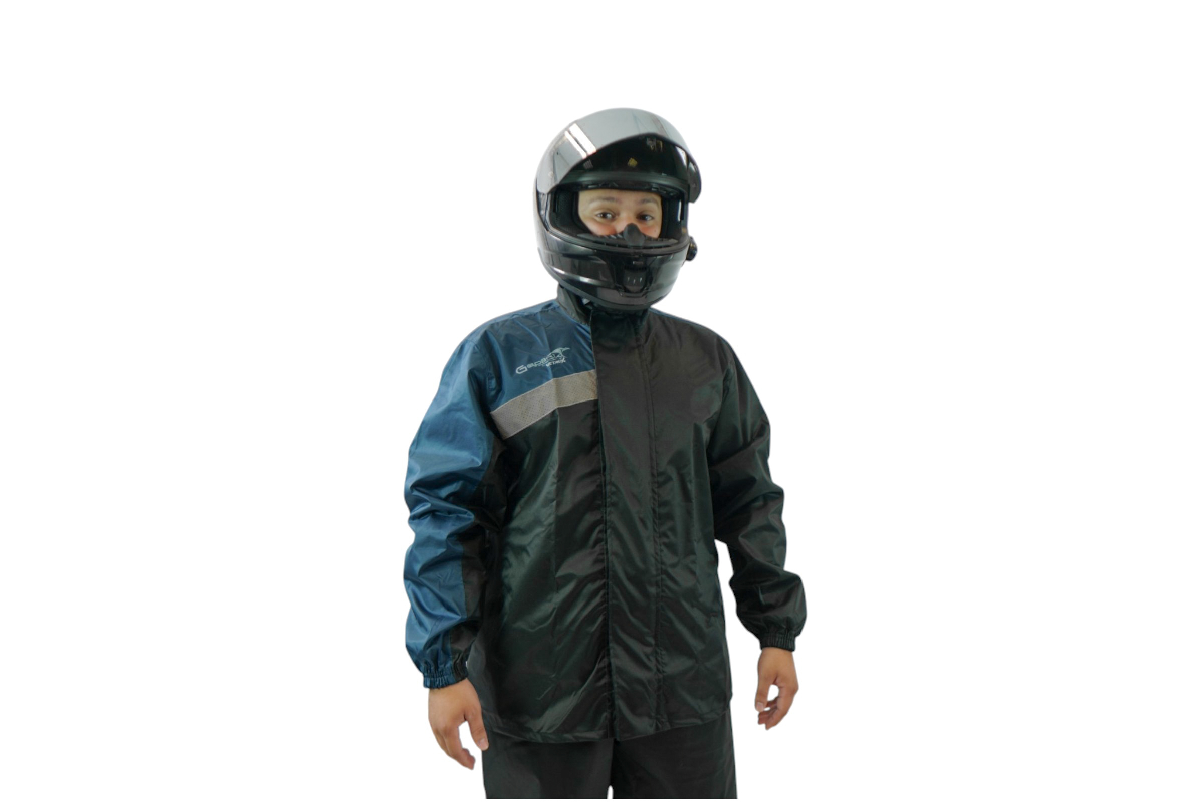 Impermeable DC Negro Azul para Motos Gepack